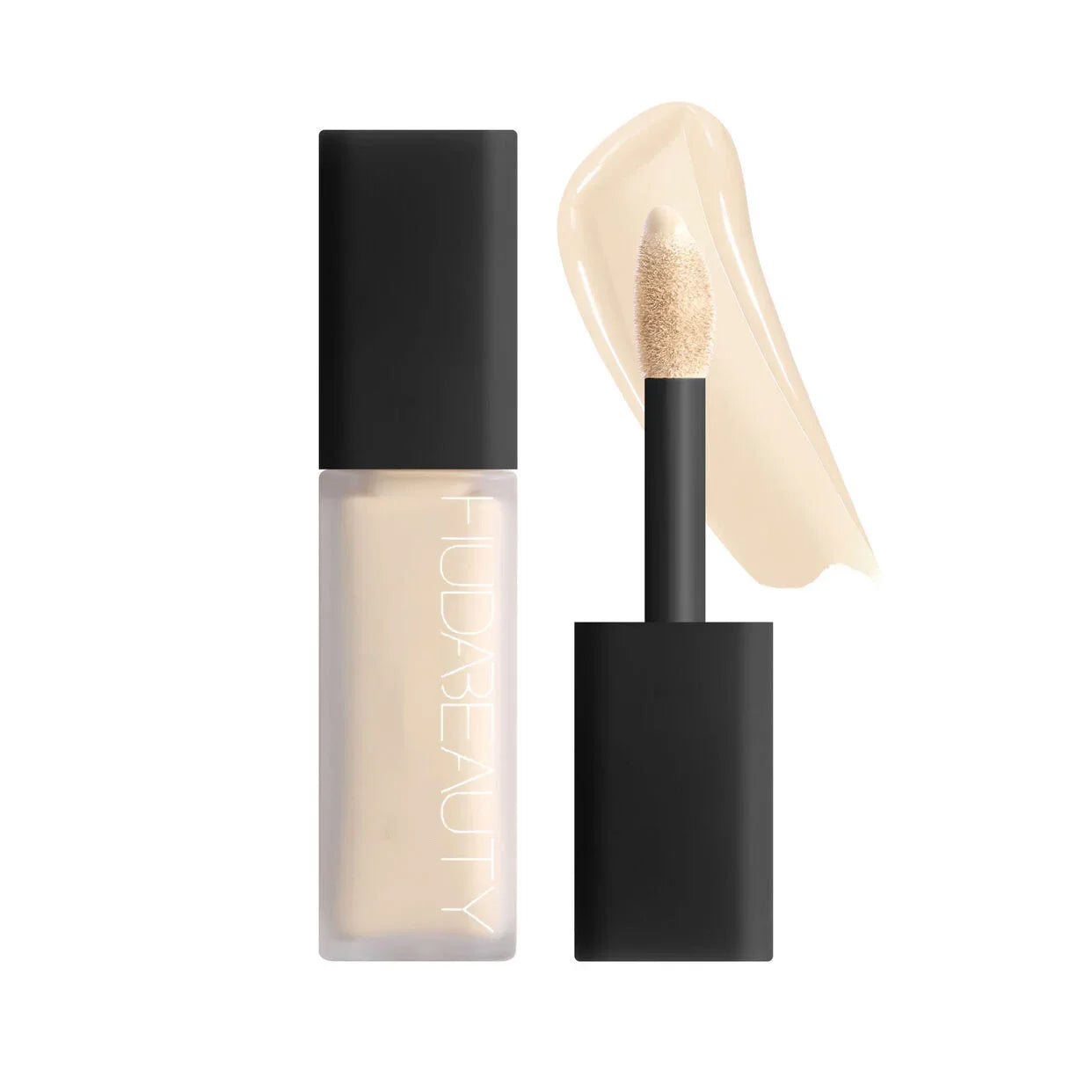 Corrector líquido tono claro con aplicador de esponja para maquillaje facial